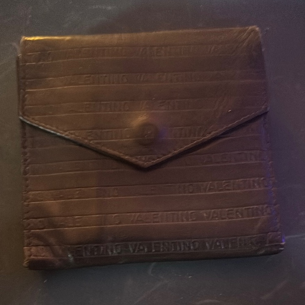 Valentino vintage Black Leather Wallet
